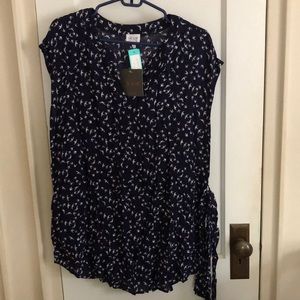 Le Lis Praji Maternity Tie-Front Blouse, Navy, XL